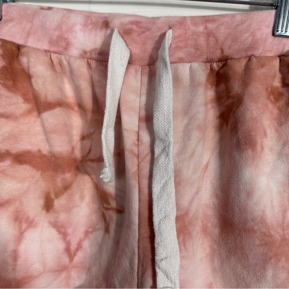 Disney Mickey Mouse sz L sweat shorts, pink tie dye, elastic waist - Picture 3 of 9